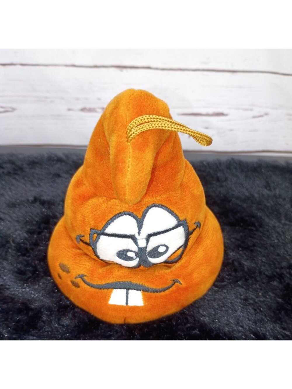 Poopeez Series 1 Nerdy Buck Teeth Plush Poop Stuffed Toy 6" Brown Go Potty Humor